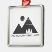 Bescherm onze Public Lands Mountain Metalen Ornament (Links)