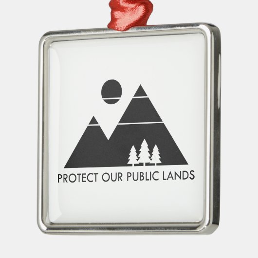 Bescherm onze Public Lands Mountain Metalen Ornament (Links)