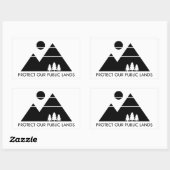 Bescherm onze Public Lands Mountain Rechthoekige Sticker (Vel)