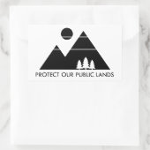 Bescherm onze Public Lands Mountain Rechthoekige Sticker (Tas)