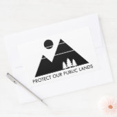 Bescherm onze Public Lands Mountain Rechthoekige Sticker (Envelop)
