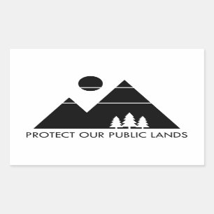 Bescherm onze Public Lands Mountain Rechthoekige Sticker