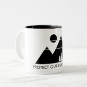 Bescherm onze Public Lands Mountain Tweekleurige Koffiemok (Voorkant links)