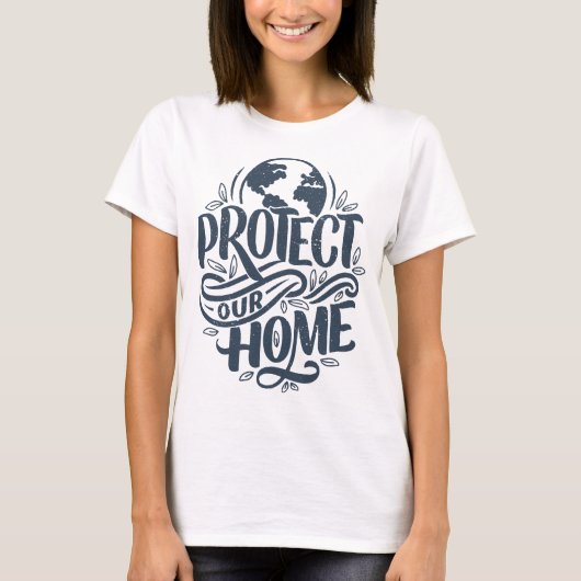 Bescherm onze T-shirt met  ontwerp voor de planeet (Voorkant)