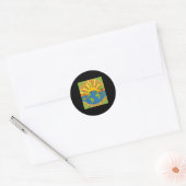 Bescherm onze thuis de aarde samen eco bewustzijn ronde sticker (Envelop)