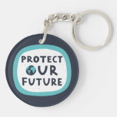 Bescherm onze toekomst sleutelhanger (Achterkant)