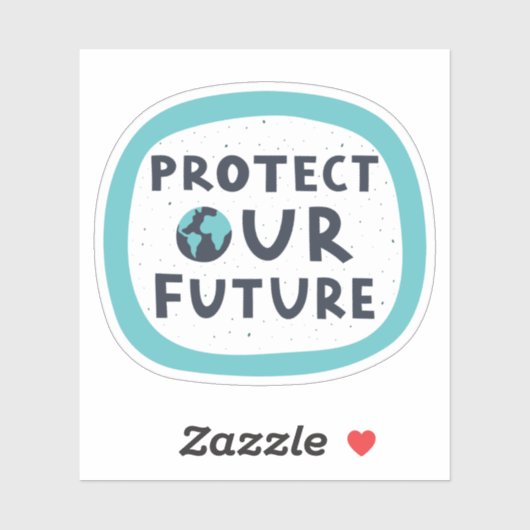 Bescherm onze toekomst sticker (Vel)
