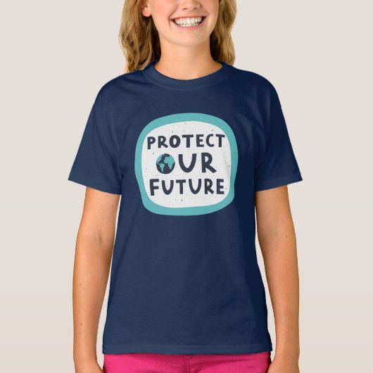 Bescherm onze toekomst t-shirt (Voorkant)