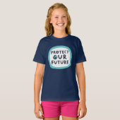Bescherm onze toekomst t-shirt (Voorkant volledig)
