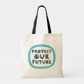 Bescherm onze toekomst tote bag (Achterkant)