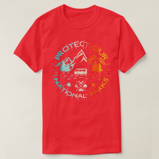 Bescherm onze US 59 National Parks Preserve Campin T-shirt (Design voorkant)