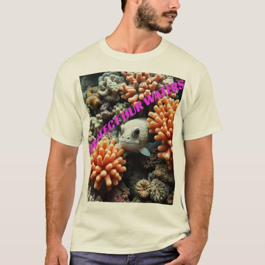 Bescherm onze wateren t-shirt (Voorkant)