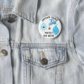 Bescherm onze waterknop ronde button 5,7 cm (In situ)