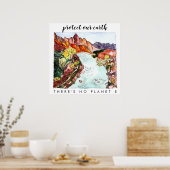 BESCHERM ONZE Waterverf VAN HET nationale park AAR Poster (Keuken)