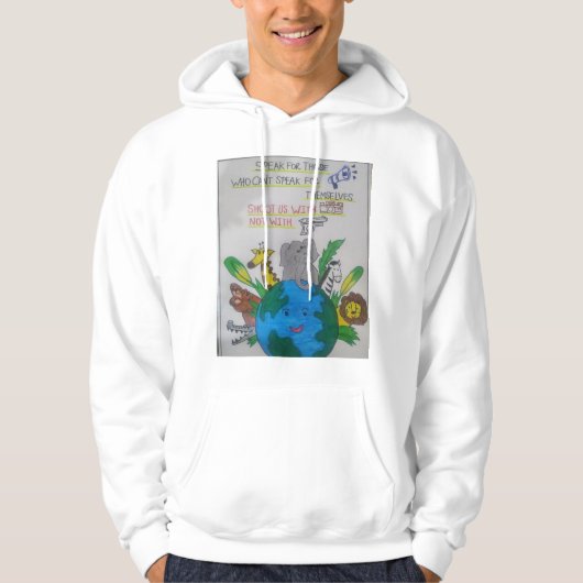 "Bescherm poten, red levens 🐾🌍" Hoodie (Voorkant)