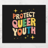 Bescherm Queer Jeugd Bescherm Trans Kinder LGBTQ Bier Etiket (Enkel label)