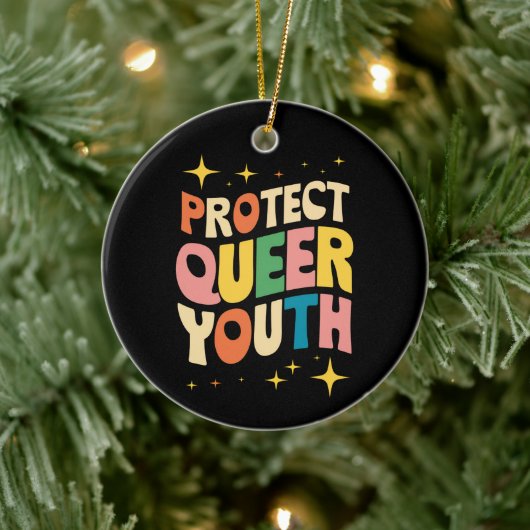 Bescherm Queer Jeugd Bescherm Trans Kinder LGBTQ Keramisch Ornament (Boom)