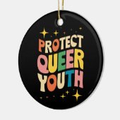Bescherm Queer Jeugd Bescherm Trans Kinder LGBTQ Keramisch Ornament (Links)