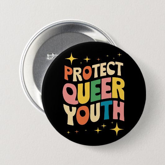 Bescherm Queer Jeugd Bescherm Trans Kinder LGBTQ Ronde Button 7,6 Cm (Voorkant /achterkant)