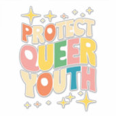 Bescherm Queer Jeugd Bescherm Trans Kinder LGBTQ Sticker (Voorkant)