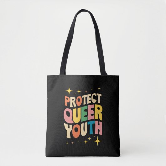 Bescherm Queer Jeugd Bescherm Trans Kinder LGBTQ Tote Bag (Voorkant)