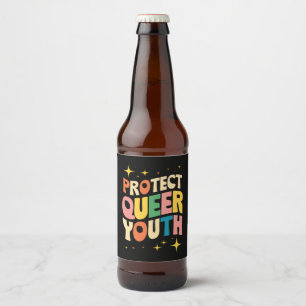 Bescherm queer jeugd Bescherm trans kinderen LGBTQ Bier Etiket