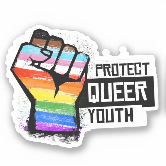 Bescherm Queer Jeugd Sticker (Voorkant)