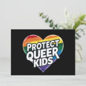 Bescherm Queer Kinder Rainbow Heart LGBT Pride Kaart (Staand voorkant)