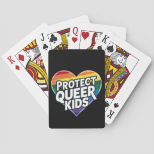 Bescherm Queer Kinder Rainbow Heart LGBT Pride Pokerkaarten