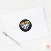 Bescherm Queer Kinder Rainbow Heart LGBT Pride Ronde Sticker (Envelop)