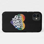  Bescherm queer kinderen  Regenboog Hart  LGBT tro Case-Mate iPhone Case (Achterkant (horizontaal))