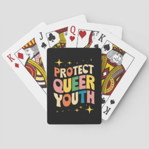 Bescherm Queere Jeugd Bescherm Trans Kinderen LGBT Pokerkaarten