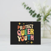 Bescherm Queere Jongeren Bescherm Trans Kinderen L Briefkaart (Staand voorkant)