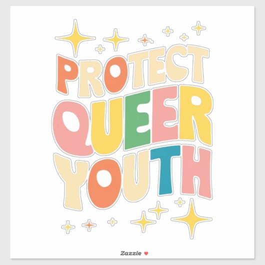 Bescherm Queere Jongeren Bescherm Trans Kinderen L Sticker (Vel)
