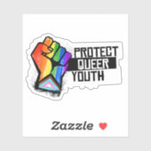 Bescherm Queere Jongeren Sticker (Vel)