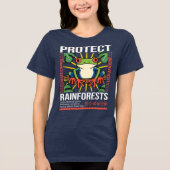 Bescherm Regenwouden Milieu Bewustzijn Tri-Blend Shirt (Voorkant)