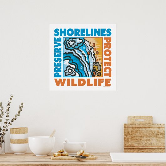 . Bescherm Seashore Poster (Keuken)