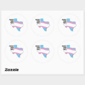 Bescherm Texas Trans Jongeren Ronde Sticker (Vel)