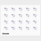 Bescherm Texas Trans Jongeren Ronde Sticker (Vel)