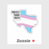 Bescherm Texas Trans Jongeren Sticker (Vel)