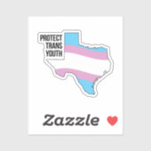 Bescherm Texas Trans Jongeren Sticker (Vel)