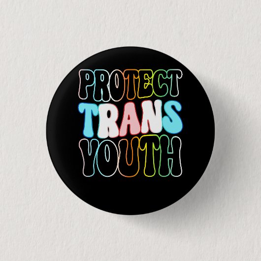 Bescherm Trans Jeugd Kinder Transgender LHBT Pr Ronde Button 3,2 Cm (Voorkant)