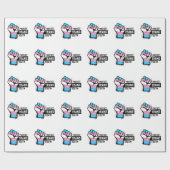 Bescherm Trans Jongeren - Pride Vuist Cadeaupapier (Vlak)