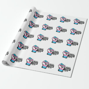 Bescherm Trans Jongeren - Pride Vuist Cadeaupapier