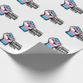 Bescherm Trans Jongeren - Pride Vuist Cadeaupapier (Hoek)