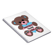 Bescherm Trans Kids Pride Vlag Teddybeer Notitieboek (Rechterzijde)