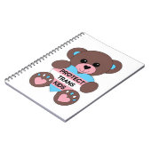 Bescherm Trans Kids Pride Vlag Teddybeer Notitieboek (Linkerzijde)