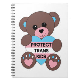 Bescherm Trans Kids Pride Vlag Teddybeer Notitieboek