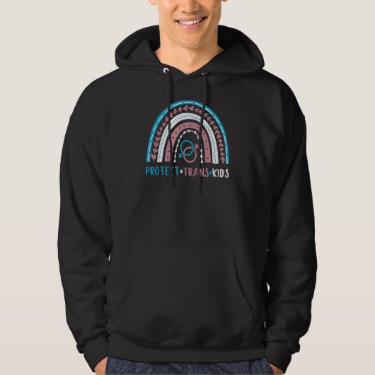Bescherm Trans Kind Rainbow Support LGBT Pride Equ Hoodie (Voorkant)