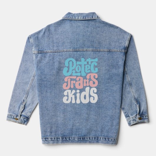 Bescherm Trans Kinder denim jas Denim Jacket (Achterkant)